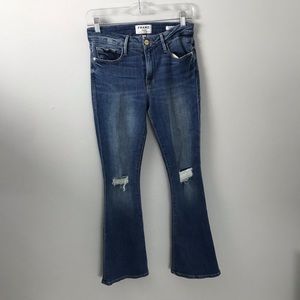 Frame Le Crop Mini Boot Jeans Distressed